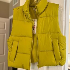 GeeGee Puff Vest in Avocado - NWT - Small